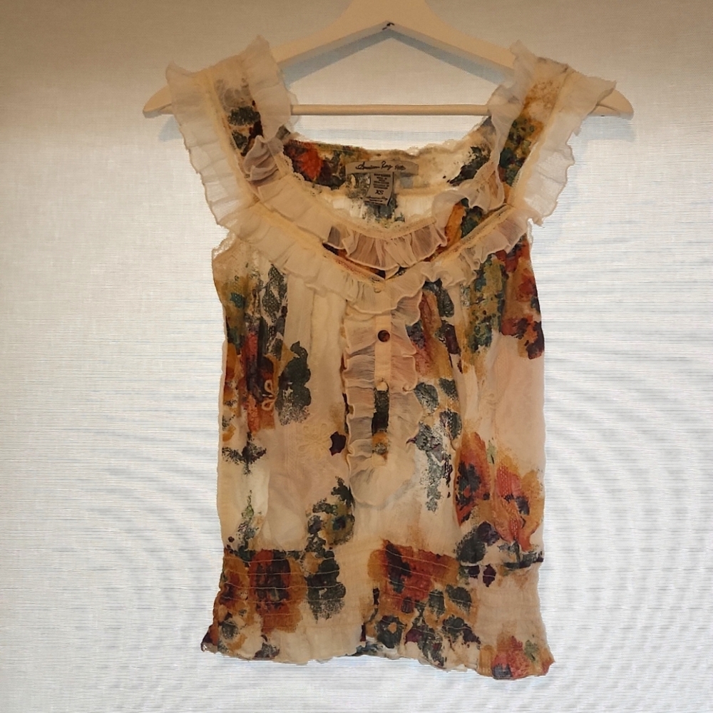 American Rag Lace Floral Sleeveless Top